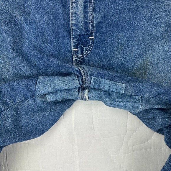 Dickies Mens Flannel Lined Carpenter Jeans Blue Denim Genuine Work Pants 32x30 - Picture 15 of 16